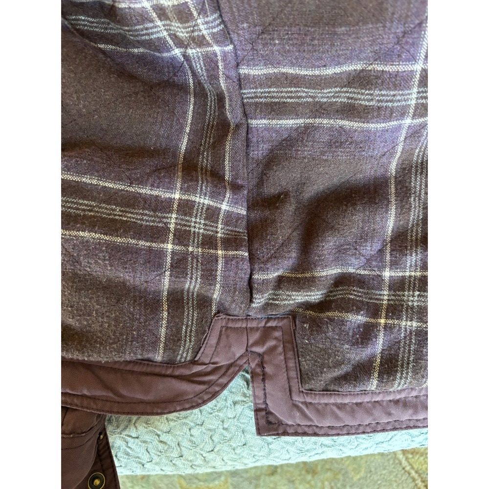 Toad & Co Barn Jacket Large Plum/Purple Sherpa Collar Quilted Utility Workwear - Picture 14 of 16